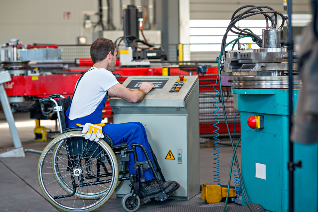 disabled worker in wheelchair